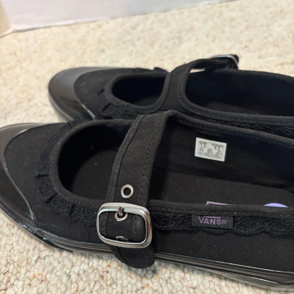 Vans Mary Jane in the Shadows Black w Lace Accent Sz 8.5 Goth Dark Academia NEW - Picture 6 of 9